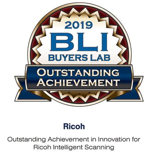 BLI Award Outstanding Achievement in Innovation for Ricoh Intelligent Scanning